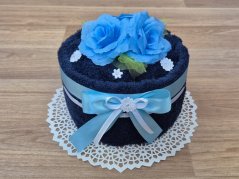 Malý dort z ručníku SAM tmavě modrý