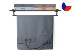 Luxusní froté osuška 70x140 TERRY FLORAL DANCE 500g modrošedá