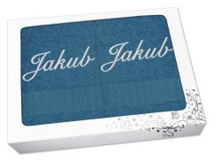 Dárková sada ručník + osuška se jménem Ratanika petrolej