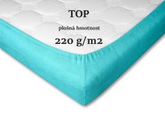 Froté prostěradlo 90x220 EXCLUSIVE světle tyrkysové