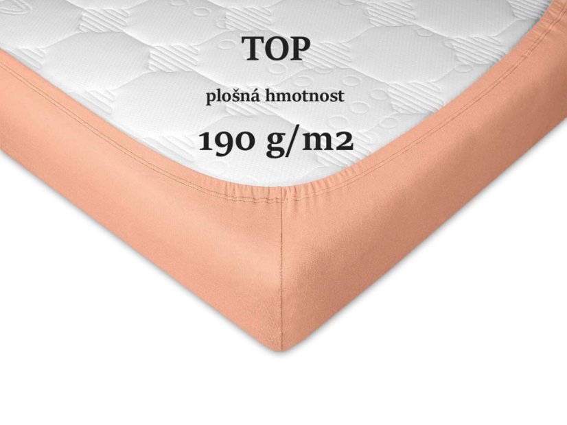 Jersey prostěradlo 120x220 EXCLUSIVE meruňkové