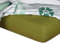 Jersey prostěradlo 80x220 EXCLUSIVE olivové 