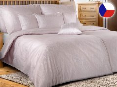 Damaškové povlečení EXCELLENT 70x90, 140x220 TOPAS Jarní déšť šedorůžový