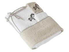 Dětský set Zebra šedá/bílá 350g osuška + ručník + bryndák + žínka