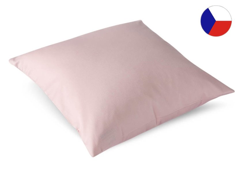 Luxusní saténový povlak na polštář 40x40 GEON Mossy white růžový