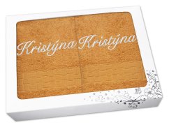 Dárková sada ručník + osuška se jménem Ratanika hořčicová