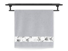 Froté osuška 70x140 NORA TISK 450g Stromy světle šedá