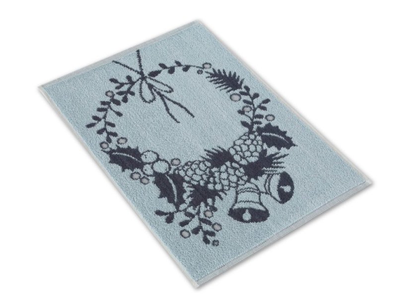 Malý kuchyňský ručník 35x50 ZARA 450g Věnec se zvonky modrošedý