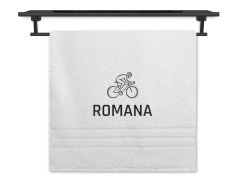 Ručník se jménem NA PŘÁNÍ bílý 50x100 Kolo silniční