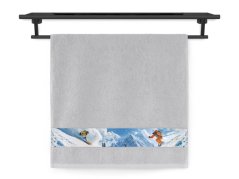 Froté ručník 50x100 NORA TISK 450g Síla adrenalinu zimní sporty jemná ocel