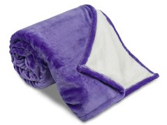 Luxusní deka OVEČKA 150x200 Hladká fialová