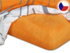 Froté prostěradlo 90x200 EXCLUSIVE pomerančové