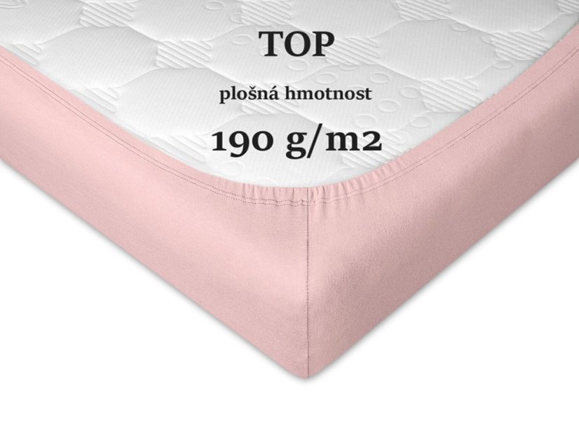 Jersey prostěradlo 100x220 EXCLUSIVE pudrové