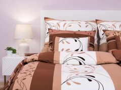 Francouzské bavlněné povlečení 240x200, 2x 70x90 KOMFORT Slezsko nugát