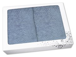 Dárková sada ručníku a osušky ELLEN PEONIA šedá