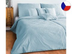 Damaškové povlečení 140x200, 70x90 BOHEMA Popínavka světle modrá