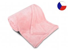 Luxusní mikroplyšová deka ME UNI SLEEP 150x200 Světle růžová 300g