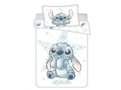 Dětské povlečení do postýlky 100x135, 40x60 Lilo a Stitch White Star