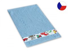 Dětský ručník NORA TISK 50x100 450g Hračky světle modrý