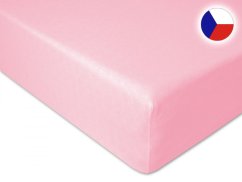 Prostěradlo jersey růžové 90x200