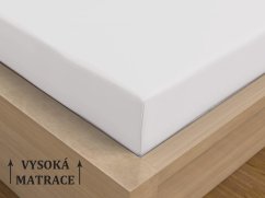 Luxusní saténové prostěradlo na vysokou matraci 90x200 Světle šedé