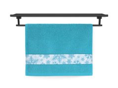 Froté ručník 50x100 NORA TISK 450g Vločky tyrkys