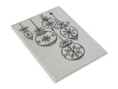 Malý kuchyňský ručník 35x50 ZARA 450g Vánoční ozdoby šedobílá
