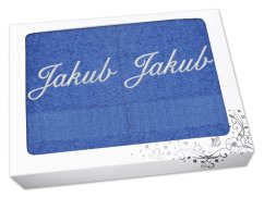 Dárková sada ručník + osuška se jménem Ratanika modrá