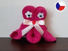 Malá sovička z ručníku Sofie purpurová