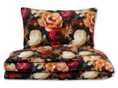 Povlečení satén Luxury Collection 2x 70x90, 240x200 Flamengo vínové