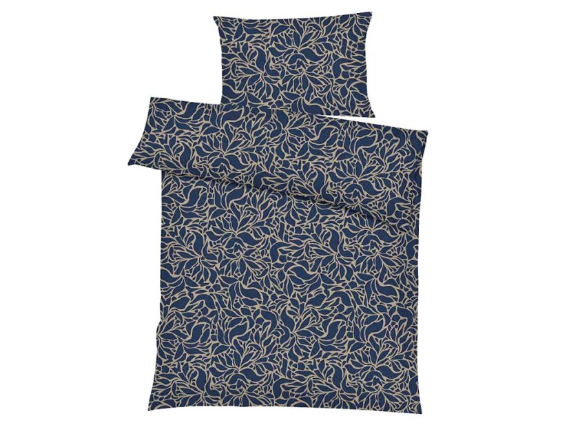 Krepové povlečení KOMFORT Sorat tmavě modrý 70x90, 140x200