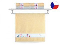 Dětský ručník NORA TISK 50x100 450g Víly žlutý