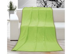 Luxusní deka mikroplyš 200x230 Světle zelená 400g