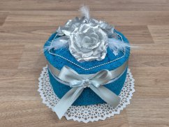 Malý dort z ručníku SAM azurově modrý