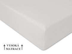 Jersey prostěradlo na vysokou matraci 90x200 EXTRA Světle šedé