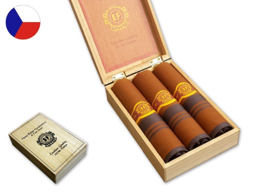 Luxusní pánské kapesníky dárkové EXCELLENT Dominik 3ks