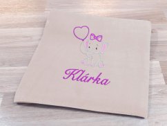Dětská deka se jménem NA PŘÁNÍ 75x100 Slůně béžová