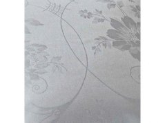 Luxusní damaškové povlečení BOHEMA Kytice šedá 70x90, 140x200