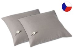 Lněný dekorační polštářek 40x40 LENA hnědá