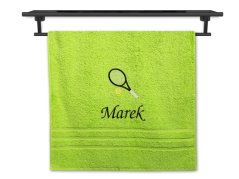 Osuška se jménem NA PŘÁNÍ pistáciová 70x140 Tenisová raketa