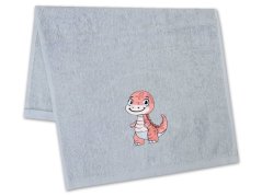 Dětský ručník LILI 30x50 Dinosauřík šedý