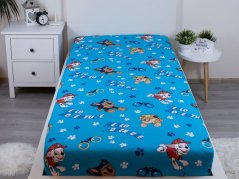 Dětské bavlněné prostěradlo pro kluky 90x200 Tlapková patrola 573