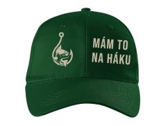 Rybářská čepice - kšiltovka Mám to na háku zelená