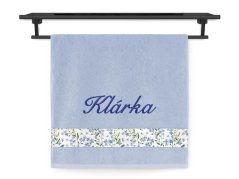 Osuška se jménem NA PŘÁNÍ 70x140 Pomněnka modrá