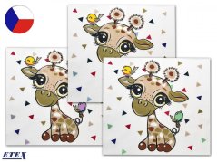 Dětské kapesníky látkové Žirafa 6ks