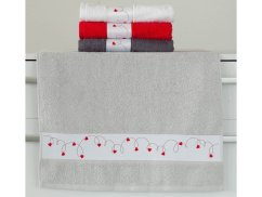 Froté ručník 50x100 NORA TISK 450g Spirála stříbrná