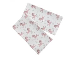 Dětské látkové pleny s potiskem 70x70 Jednorožec růžový (5ks)