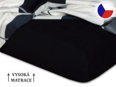 Froté prostěradlo na vysokou matraci 90x200 EXCLUSIVE Černá