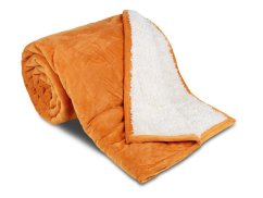 Prošívaná deka Ovečka 590g rezavá/bílá 150x200