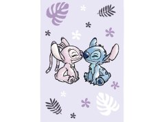 Dětská deka fleecová 100x150 Lilo a Stitch Purple 180g